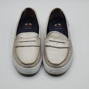 .Cole Haan Grand OS Slip On Silver Loafers